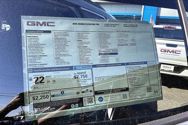 2026 GMC Acadia Elevation