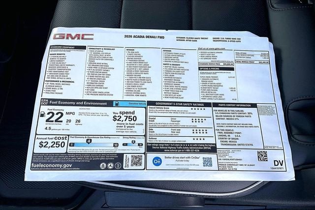 2026 GMC Acadia Denali