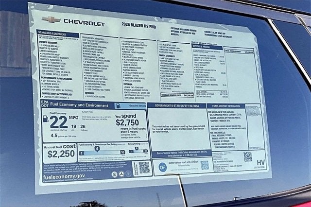 2026 Chevrolet Blazer RS