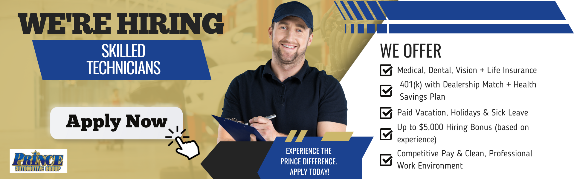 We're Hiring Trechnicians